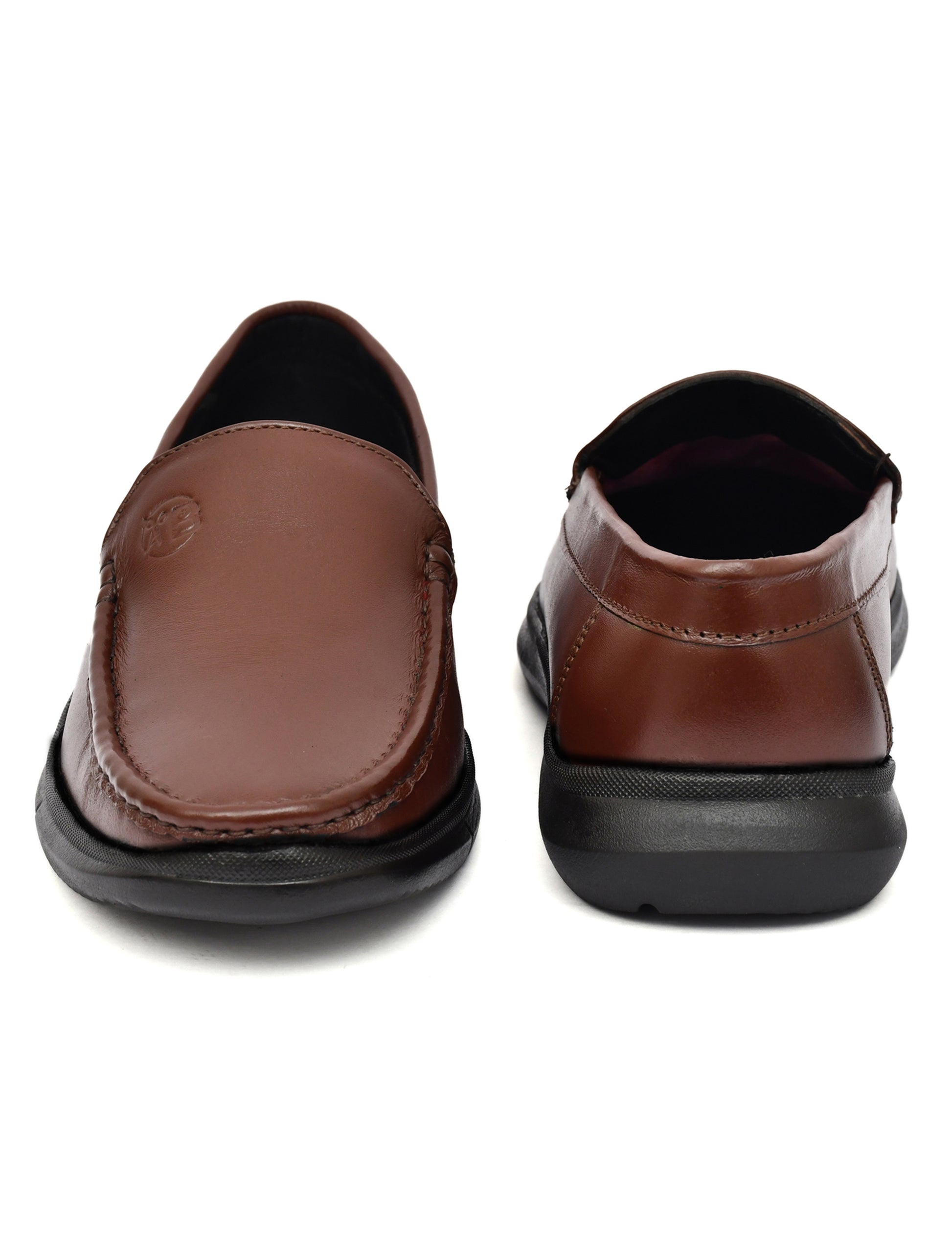 Men Brown Leather Loafers Eva Sole