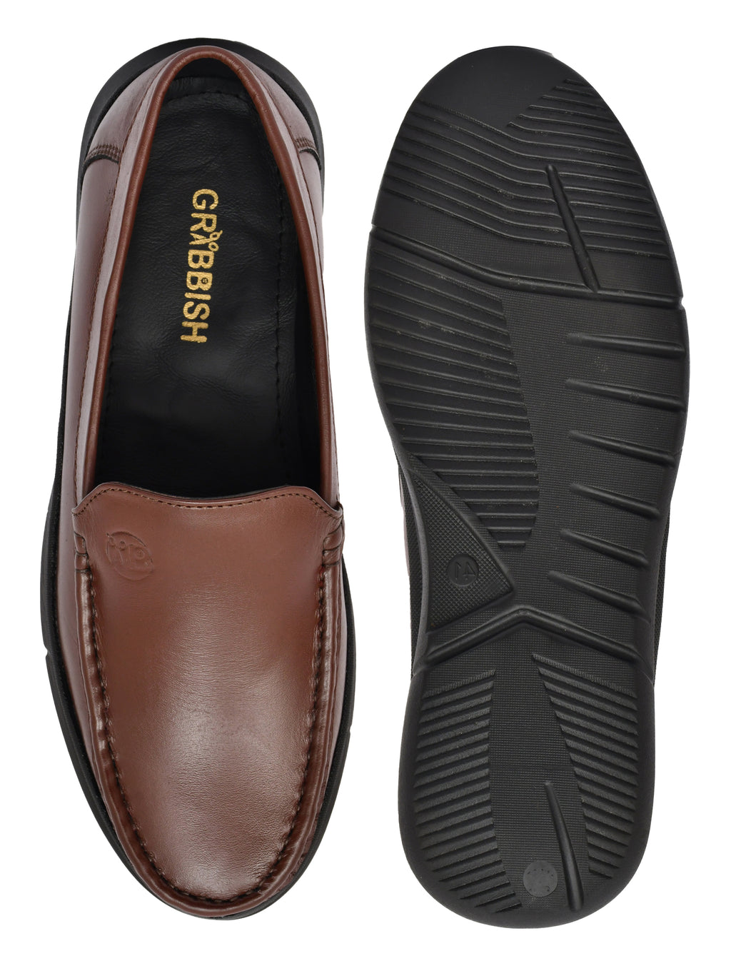 Men Brown Leather Loafers Eva Sole