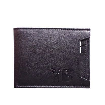 "Versatile Elegance: Men's Leather Wallet with Detachable Card Holder - A Stylish and Functional Essential" [Black Colour]