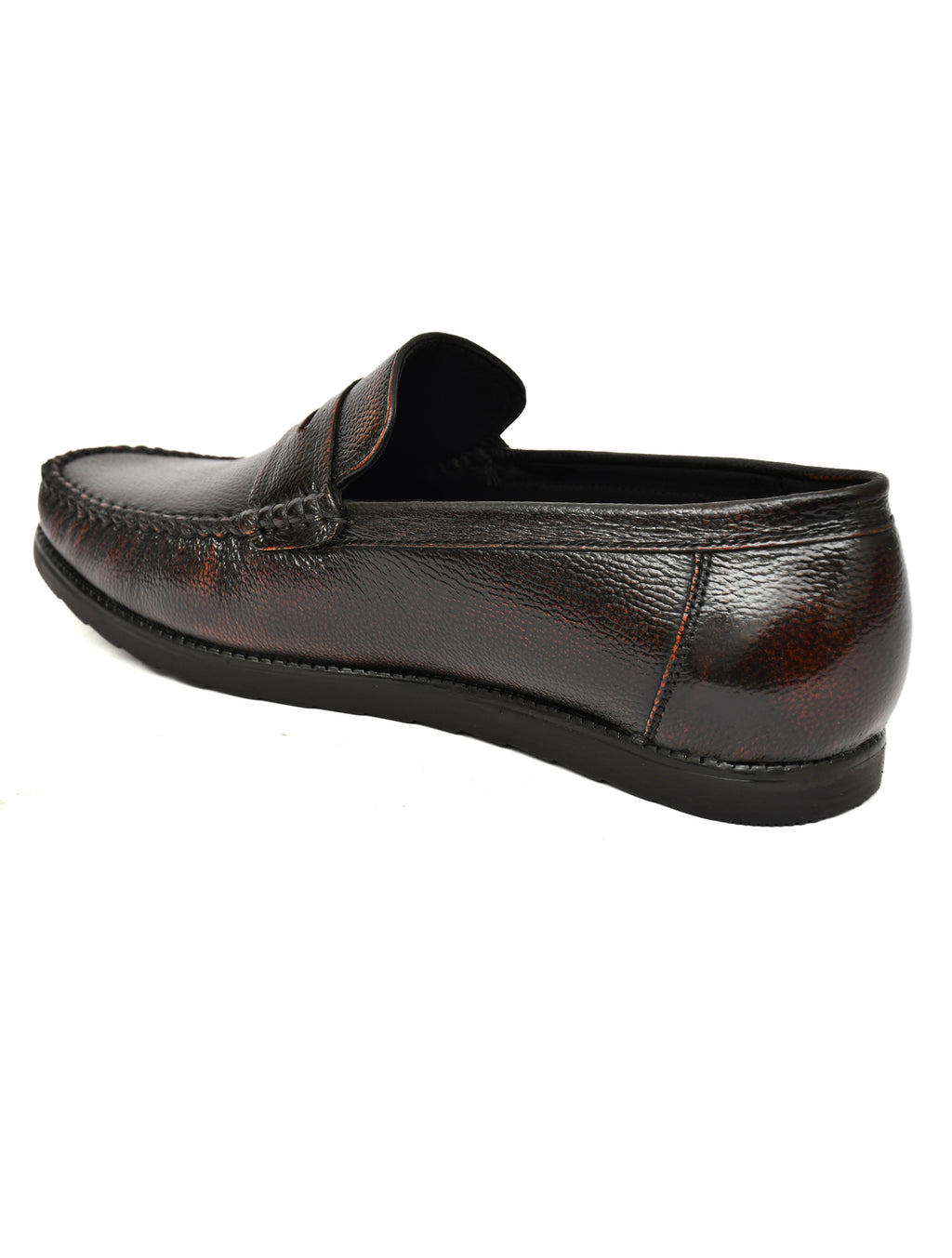 Men Textured Leather Loafers Rodeo