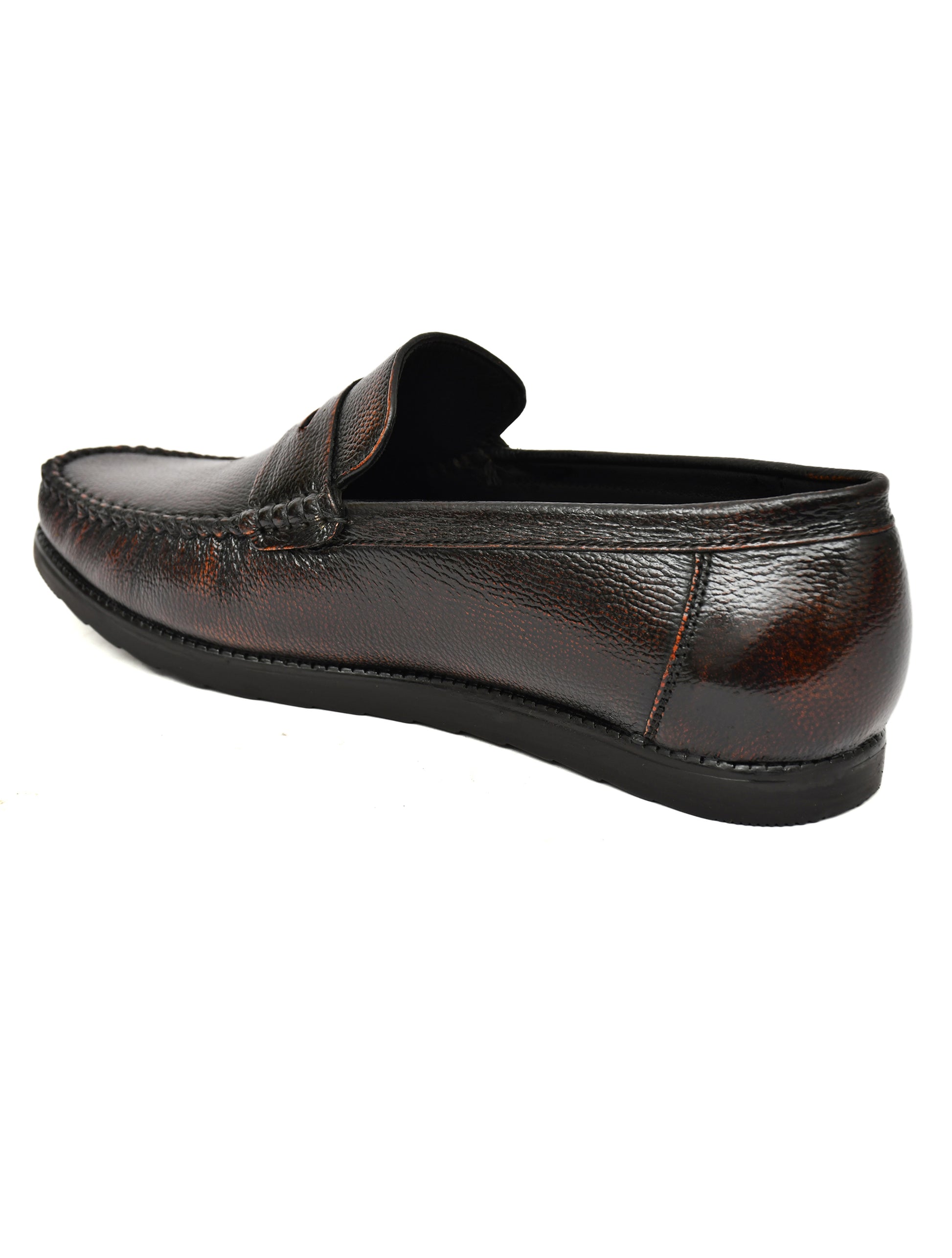 Men Textured Leather Loafers Rodeo