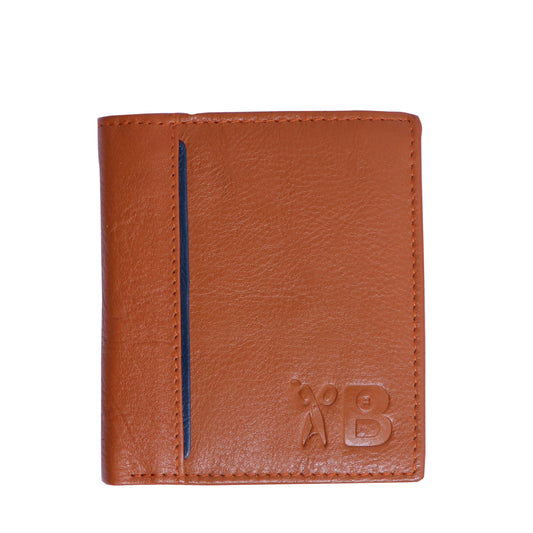 Brown Leather Wallet for Men | Vertical Design | Open Back Pocket for Easy Access | Exclusive Design