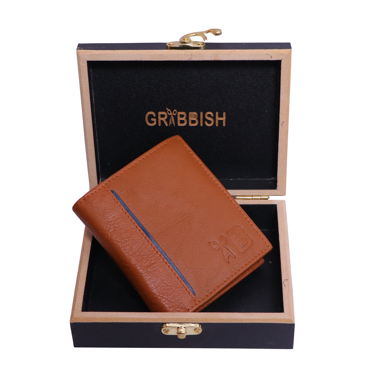 Brown Leather Wallet for Men | Vertical Design | Open Back Pocket for Easy Access | Exclusive Design