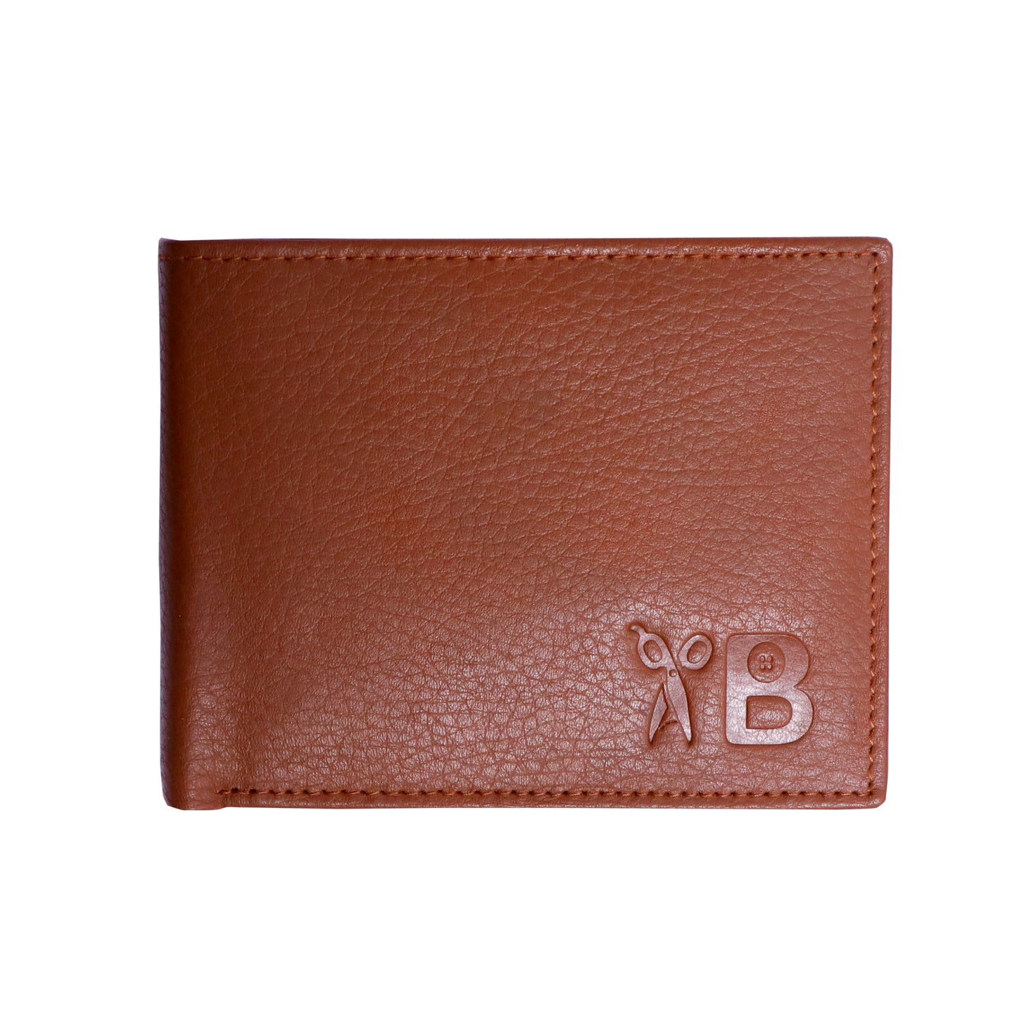 Grabbish Men's Leather Wallet | Modern Design | 6 Card Slots | 2 Slots for Photo / ID | Premium Leather Wallet | Brown Color