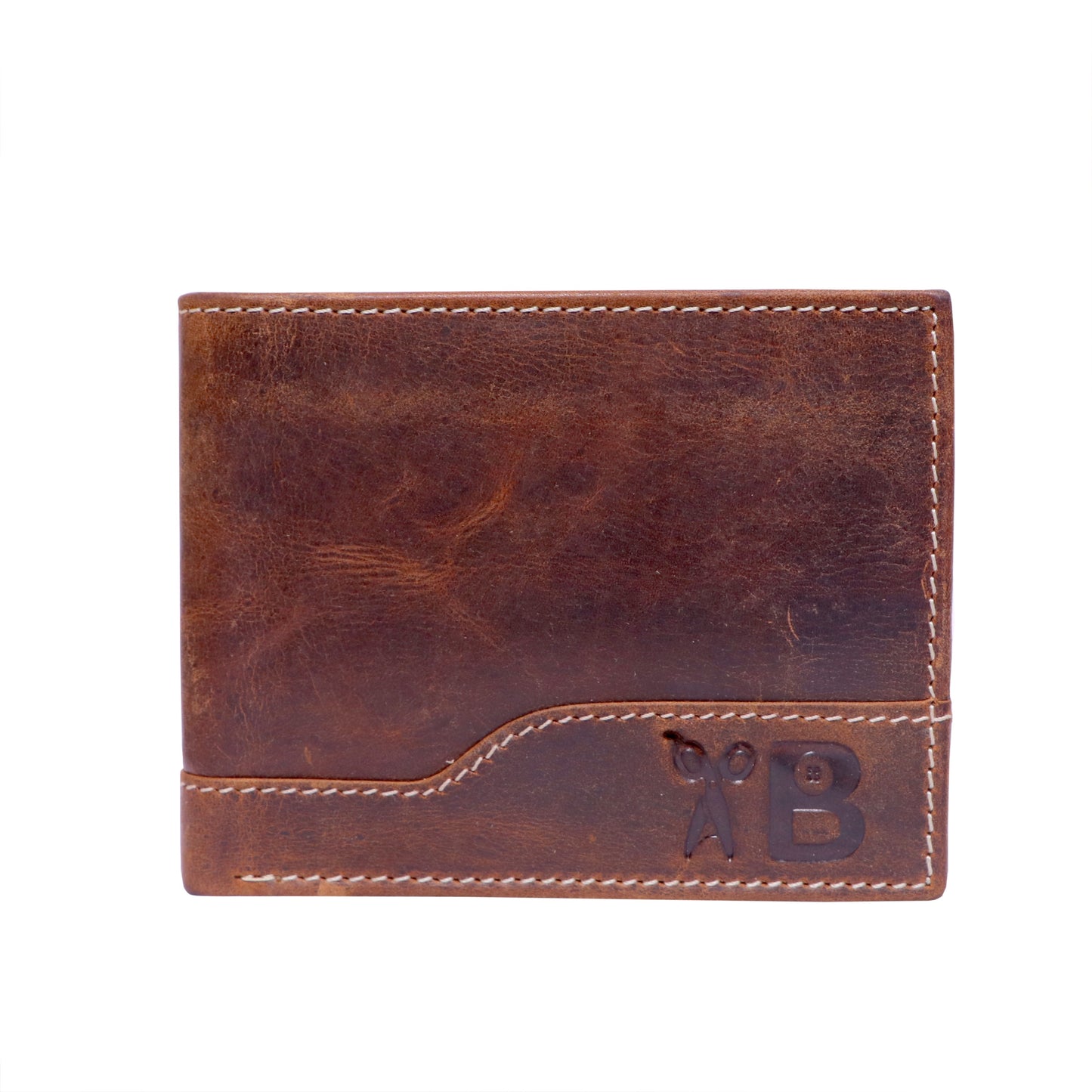 Designer Brown Leather Wallet for Men | Secret Compartment with Zipper | Multiple Card Slots