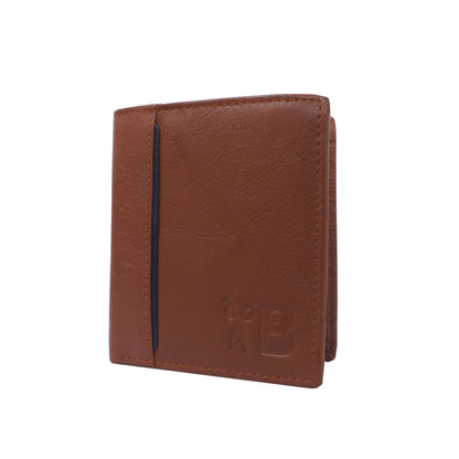 Brown Leather Wallet for Men | Vertical Design | Open Back Pocket for Easy Access | Exclusive Design