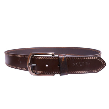 Pure Leather Belt for Men | Dark Brown Colour | Trendy Design | Stylish Buckle