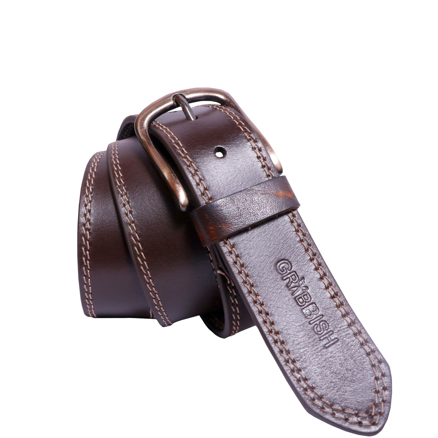 Pure Leather Belt for Men | Dark Brown Colour | Trendy Design | Stylish Buckle