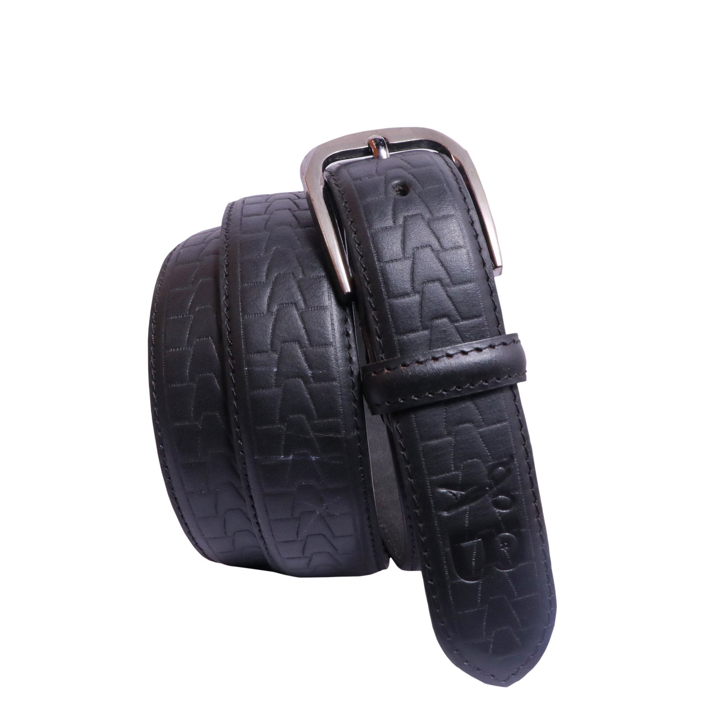 Designer Leather Belt for Men in Black Colour