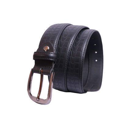 Designer Leather Belt for Men in Black Colour