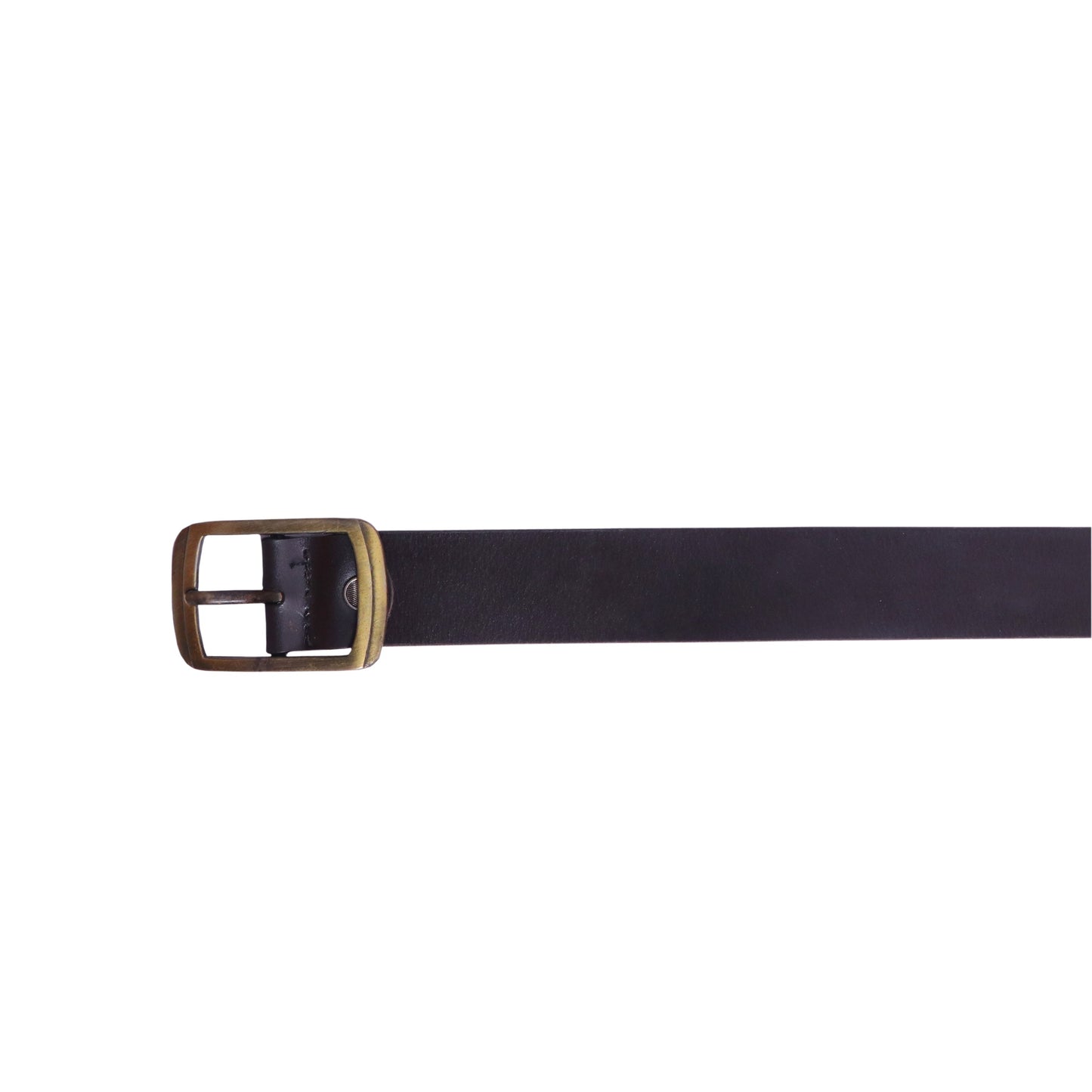 Grabbish Men's Leather Belt | Plain Design | Brown Color