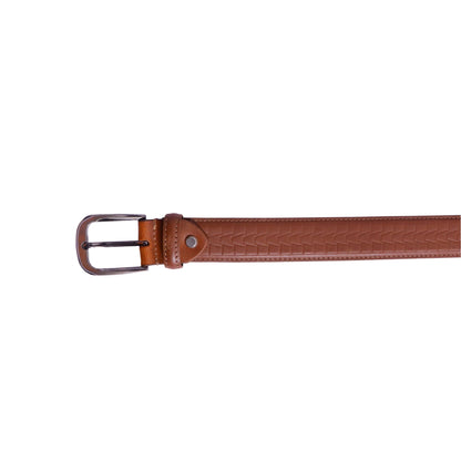 Designer Leather Belt for Men in Brown Colour