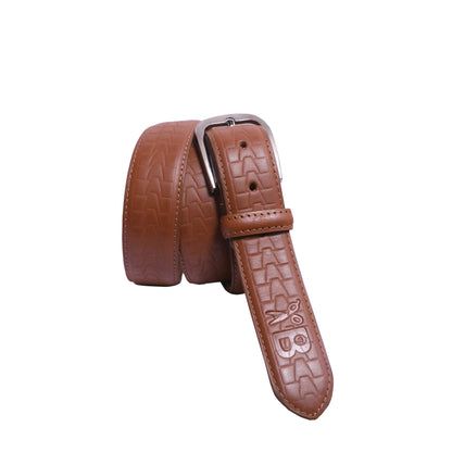 Designer Leather Belt for Men in Brown Colour