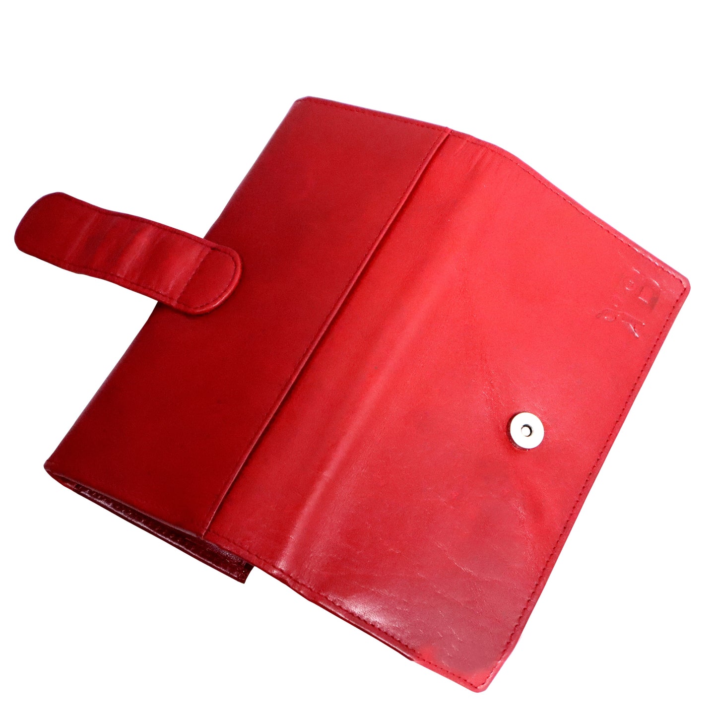 Stylish Leather Wallet for Women | Hot Red Colour | Ample Space for Cards, Cash, Mobile