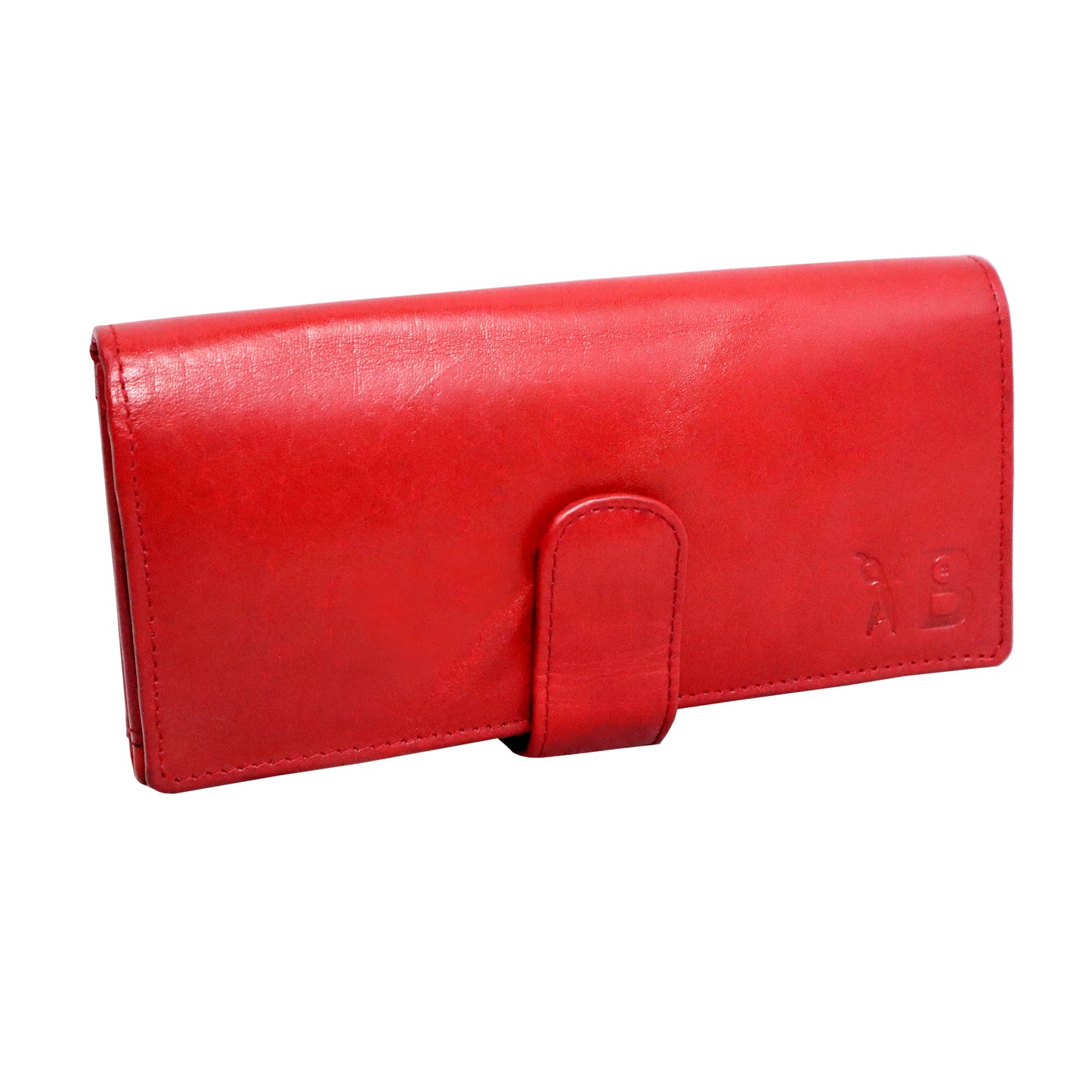 Stylish Leather Wallet for Women | Hot Red Colour | Ample Space for Cards, Cash, Mobile