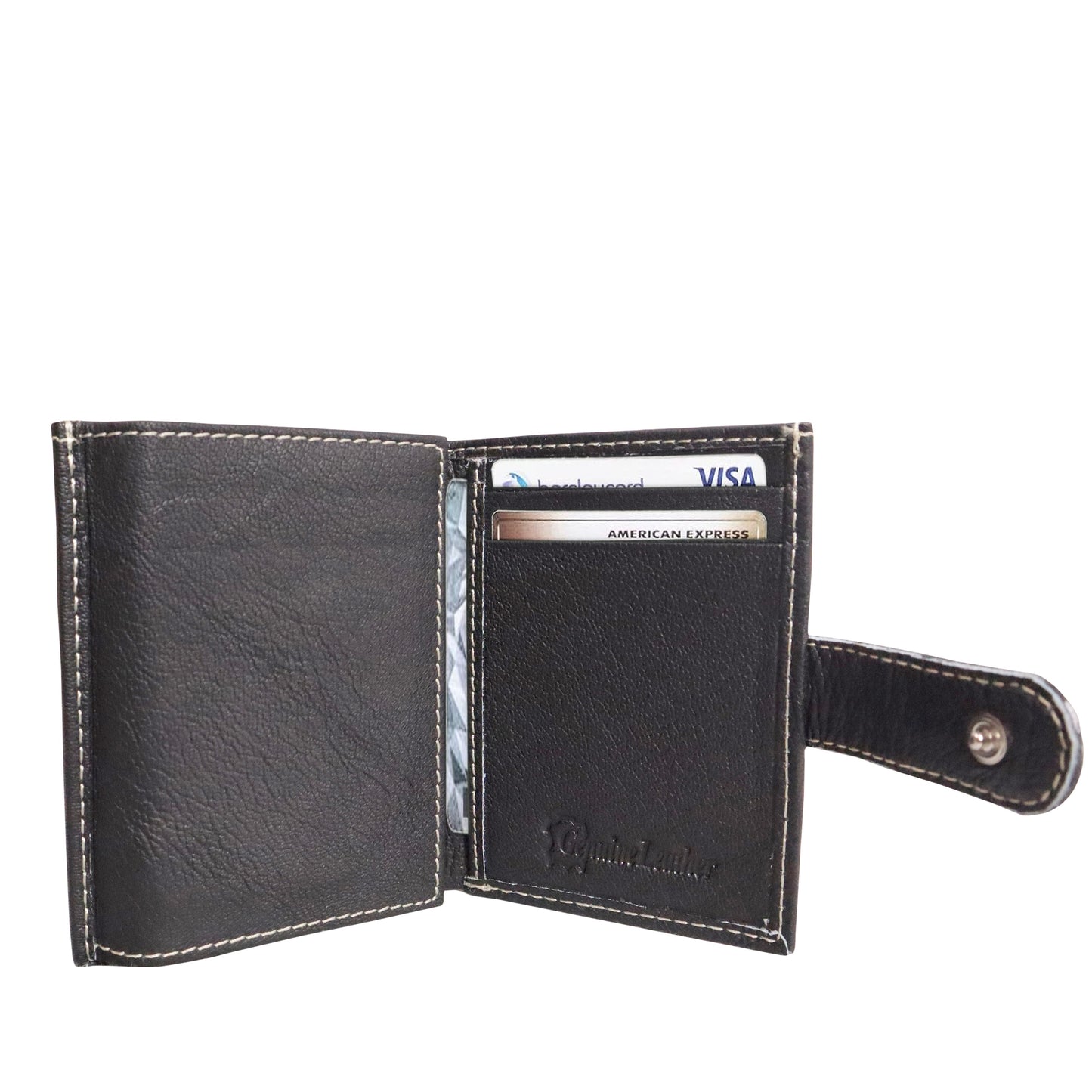 Grabbish Leather Wallet for Men | RFID Protected | Special Card Pop-up Feature | Classic Black Colour