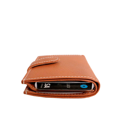 Grabbish Leather Wallet for Men | RFID Protected | Special Card Pop-up Feature | Tan Colour