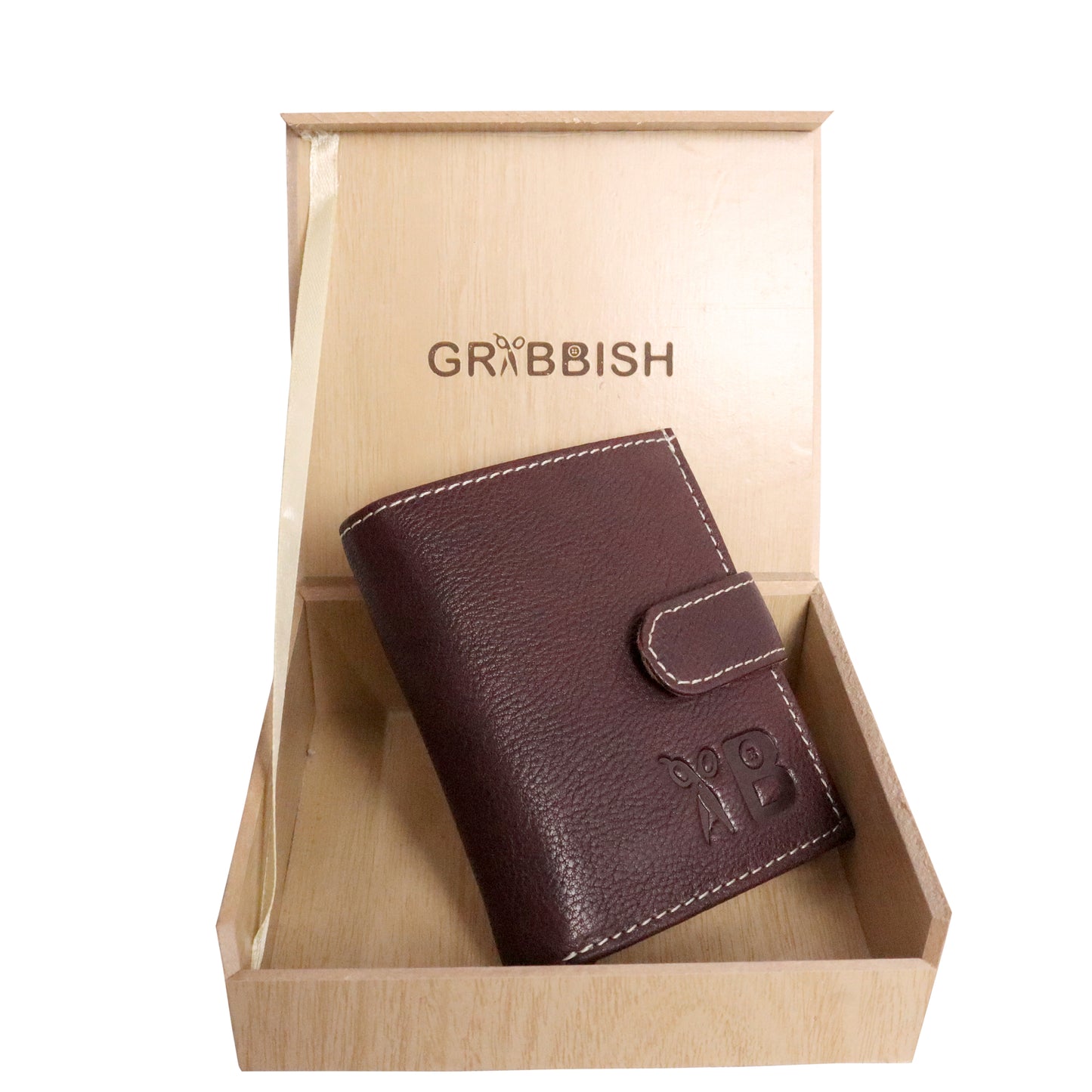 Grabbish Leather Wallet for Men | RFID Protected | Special Card Pop-up Feature | Brown Colour