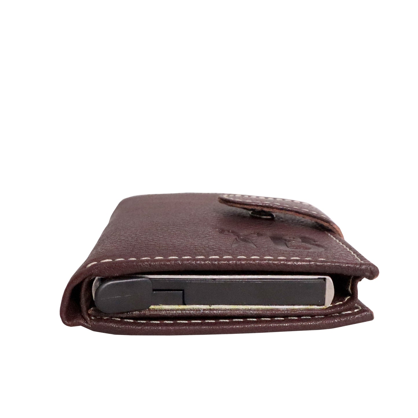 Grabbish Leather Wallet for Men | RFID Protected | Special Card Pop-up Feature | Brown Colour