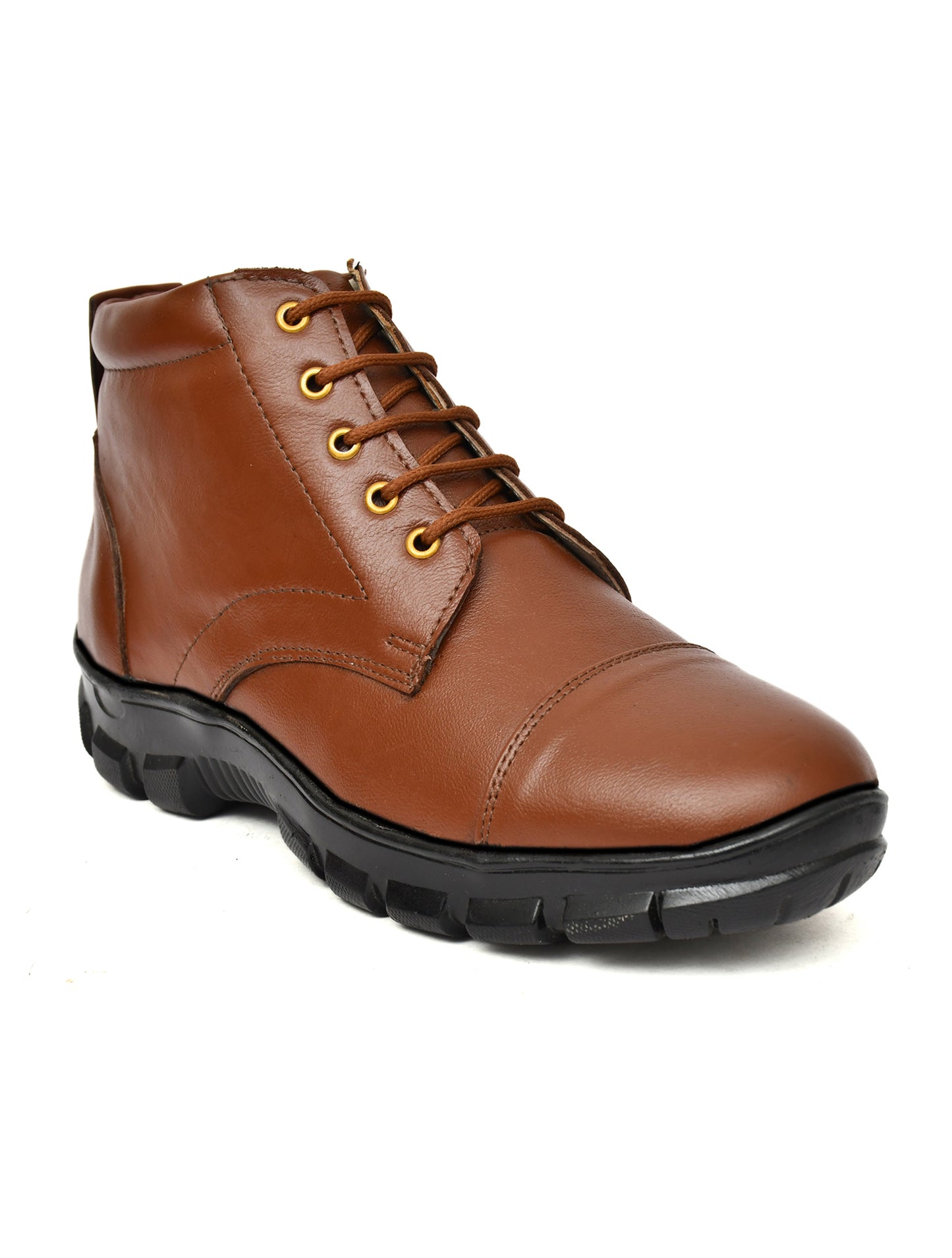 Men Leather Police Boots