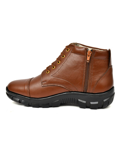 Men Leather Police Boots