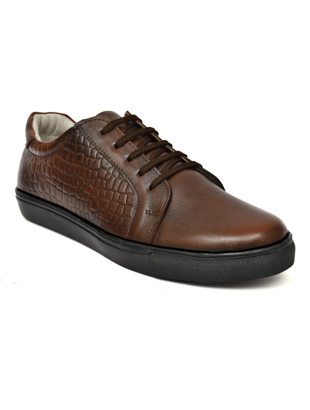 Men Leather Sneakers Tan