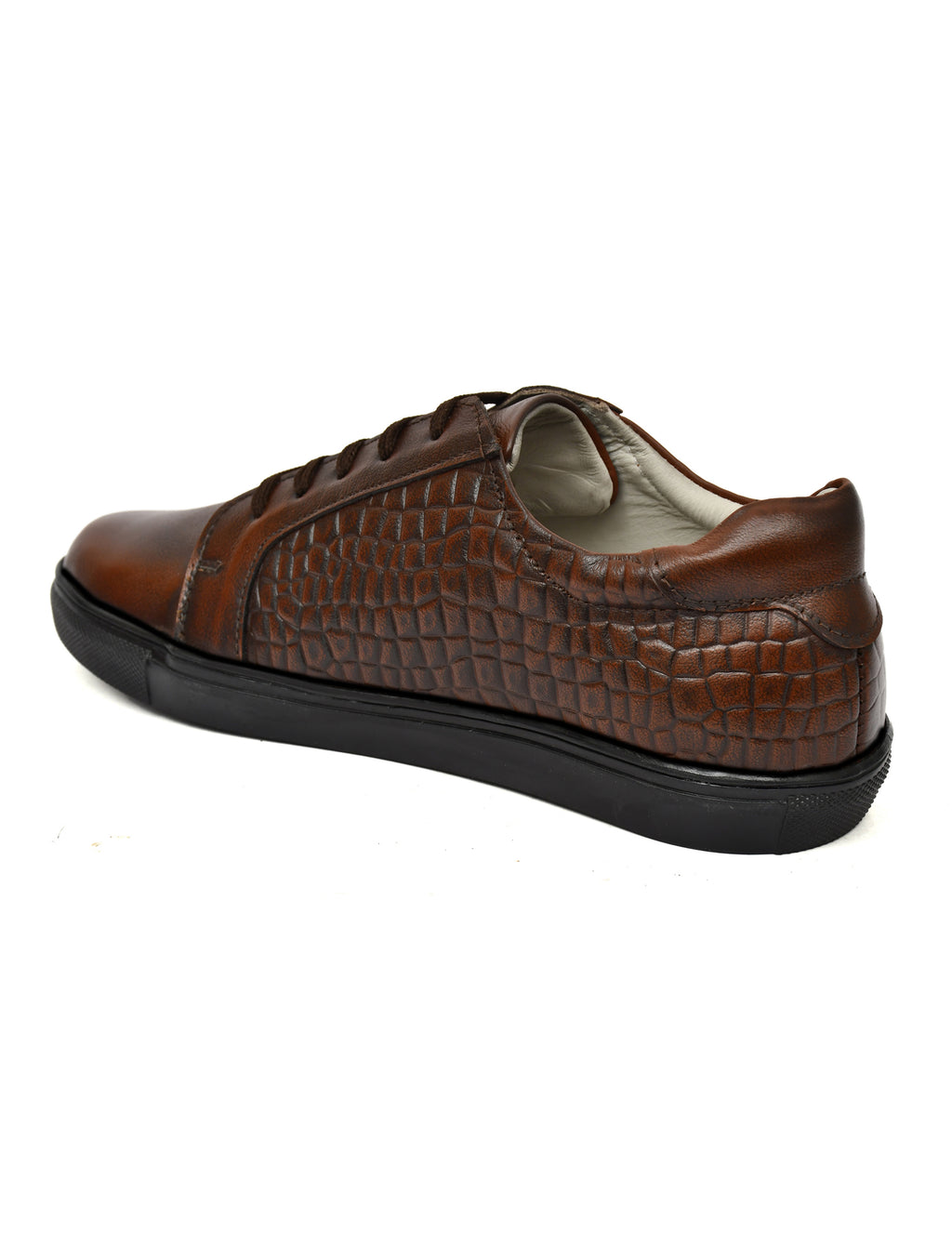 Men Leather Sneakers Tan