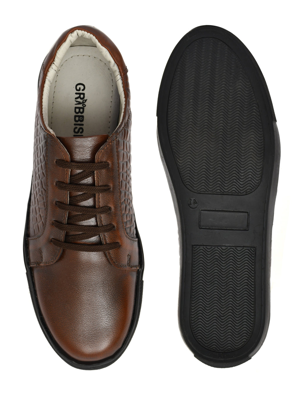 Men Leather Sneakers Tan