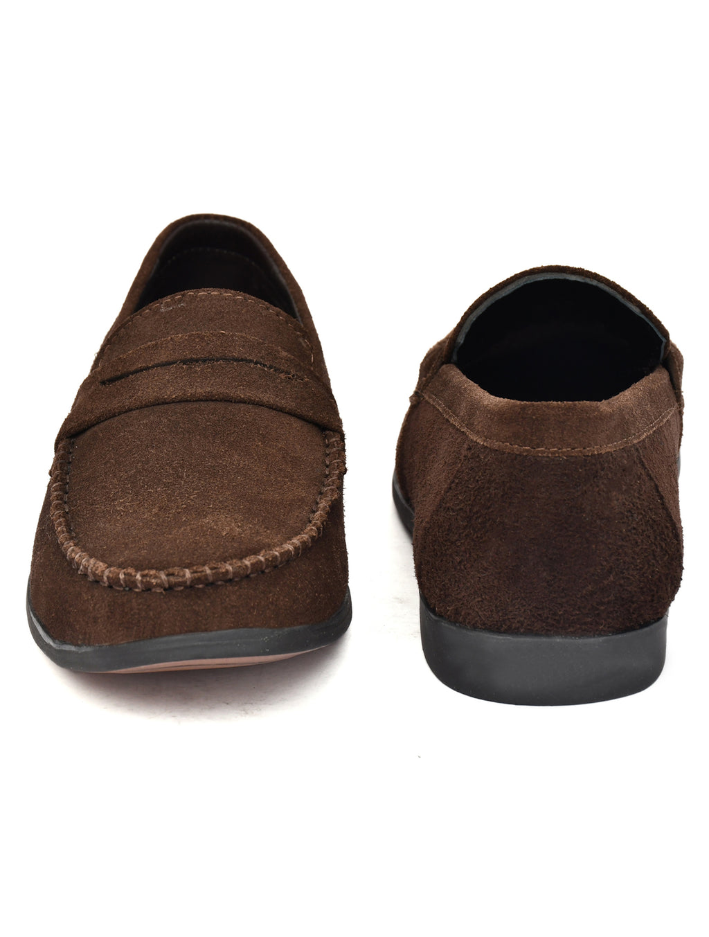 Men Brown Suede Leather Loafers