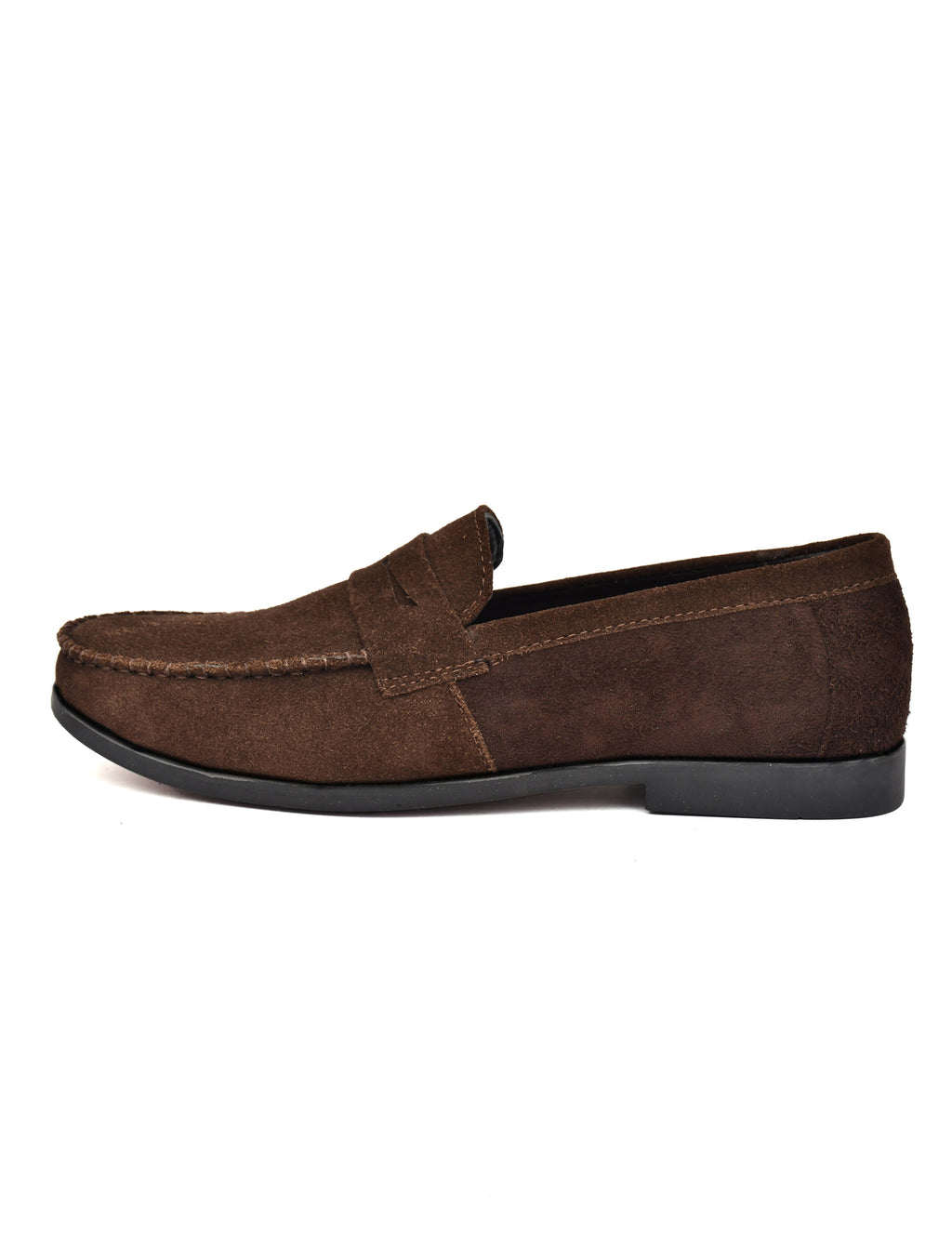 Men Brown Suede Leather Loafers