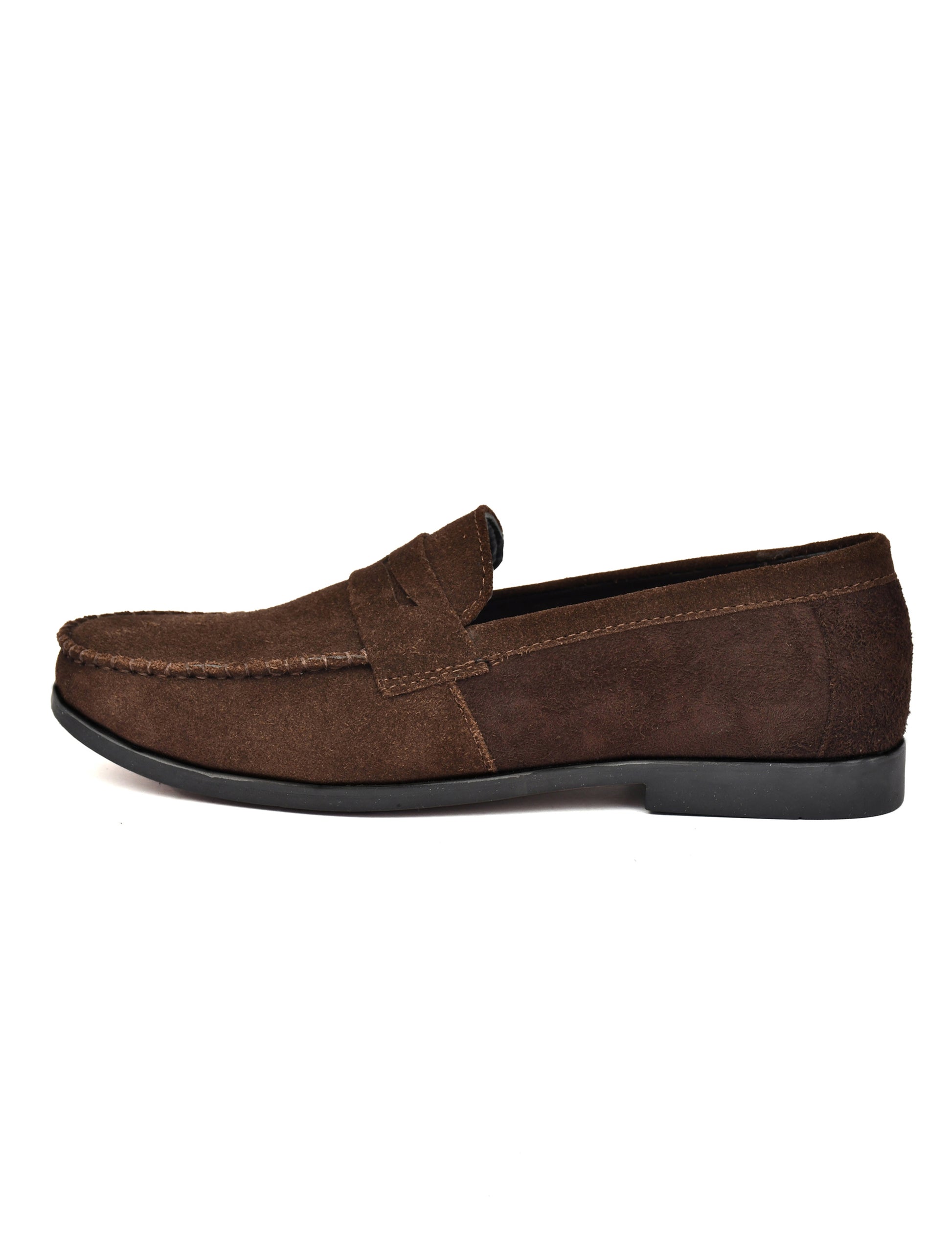 Men Brown Suede Leather Loafers