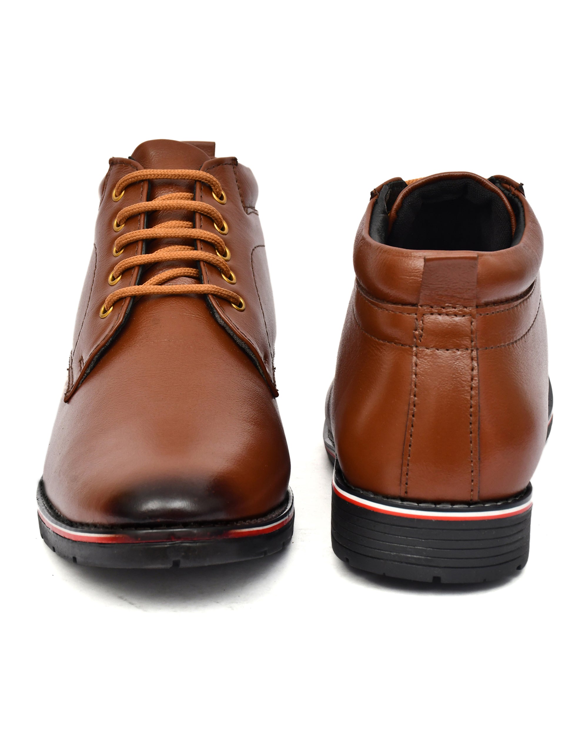 Men’s Tan Colour Leather Derby Ankle Boots
