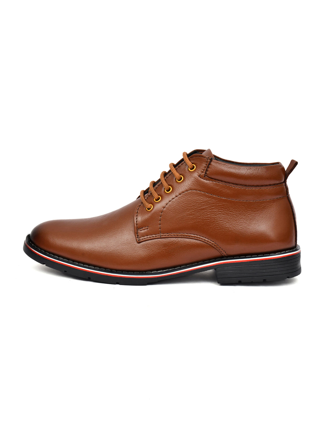 Men’s Tan Colour Leather Derby Ankle Boots